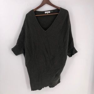 Calvin Klein sweater wool blend v-neck poncho